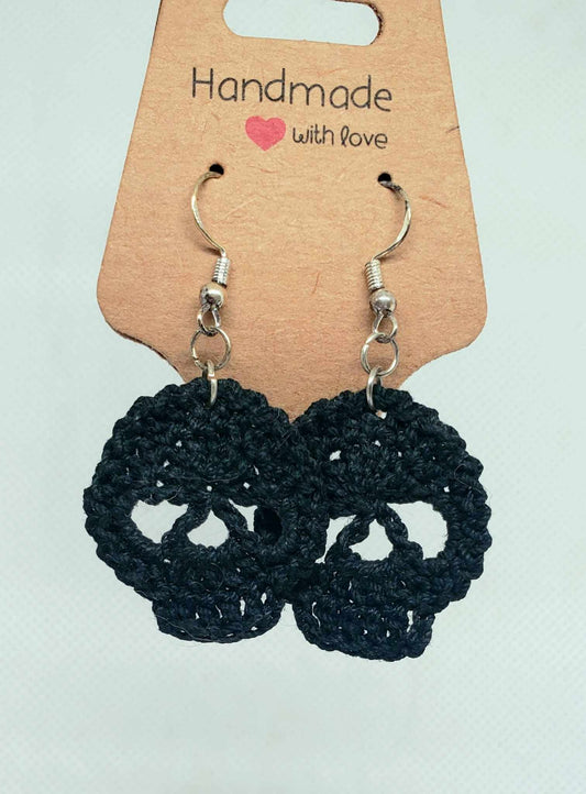 small black skull earrings