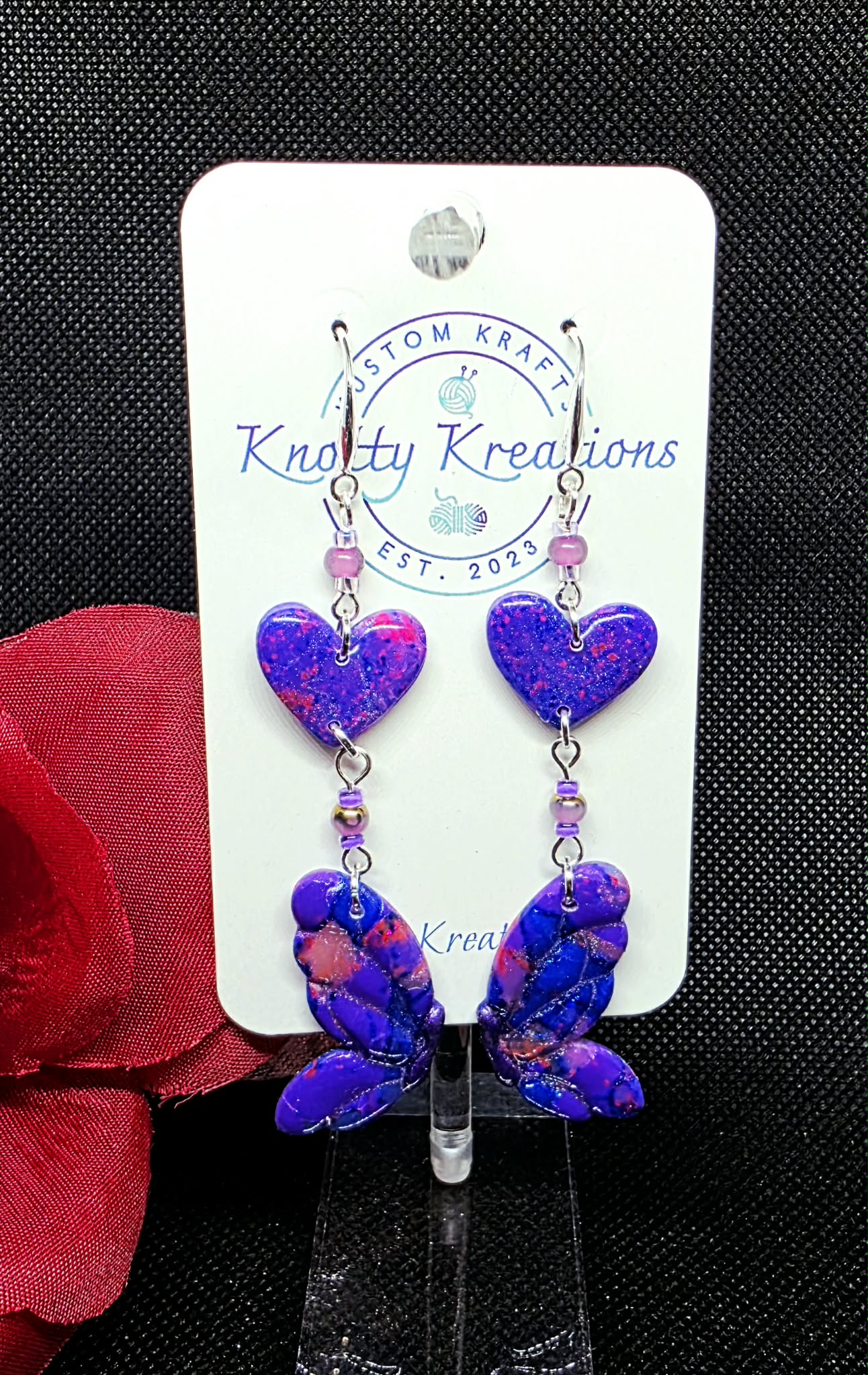 Fantasy, Flowers & Butterfly Klay Earrings