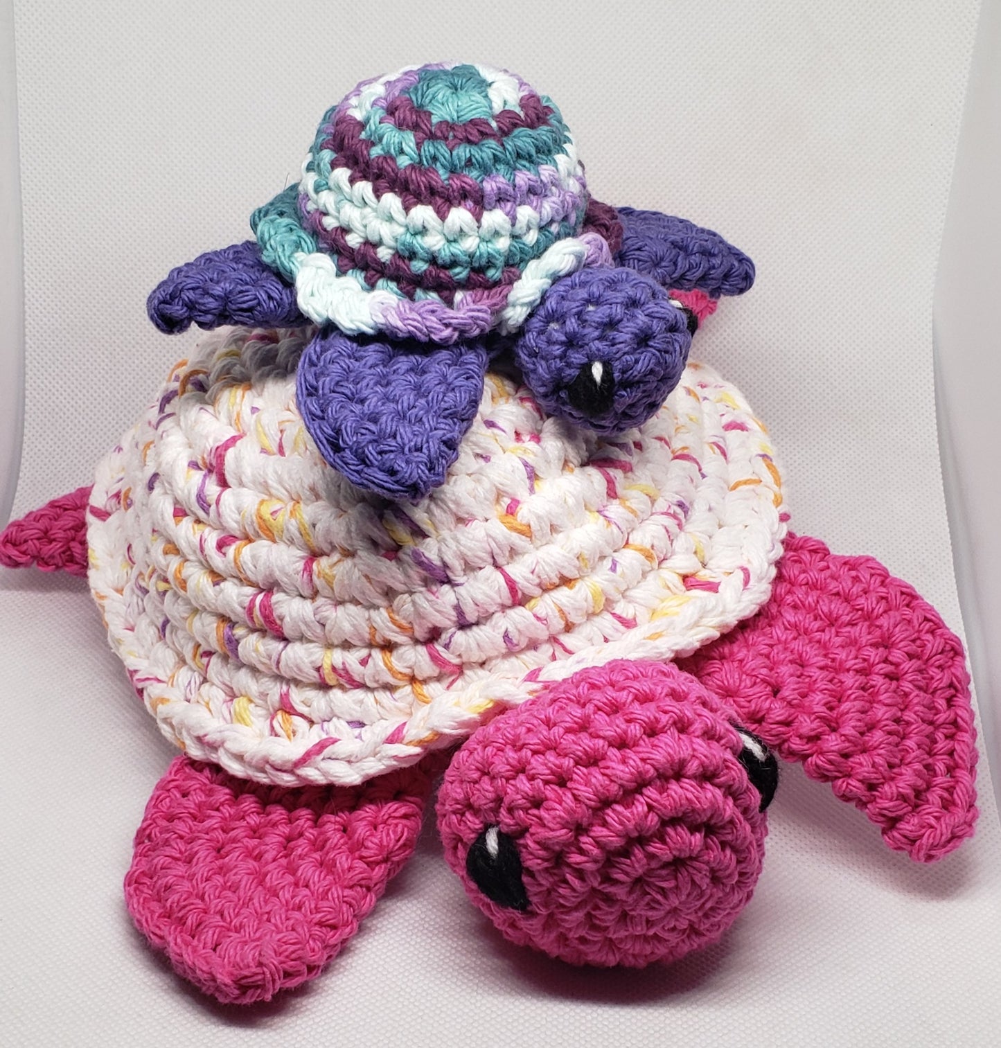 large and small cotton turtle