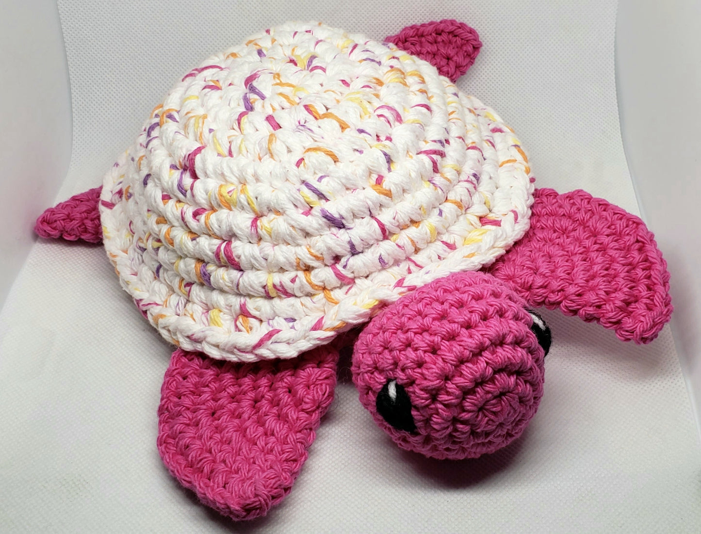 Large pink cotton turtle
