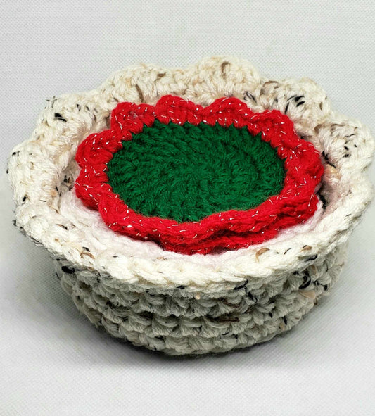 Christmas Koaster Set with Basket