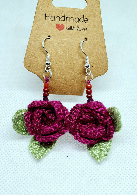 Crochet Flower Earrings