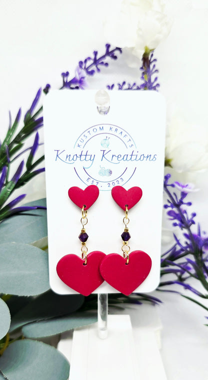 Heart Klay Earrings