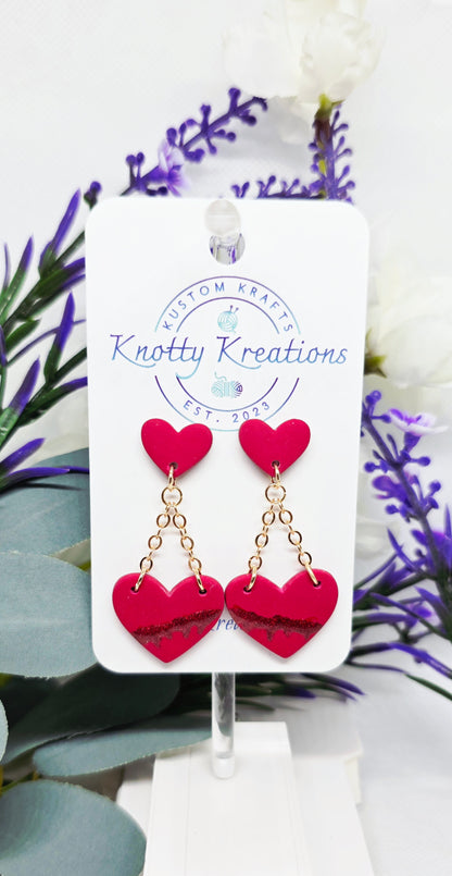 Heart Klay Earrings
