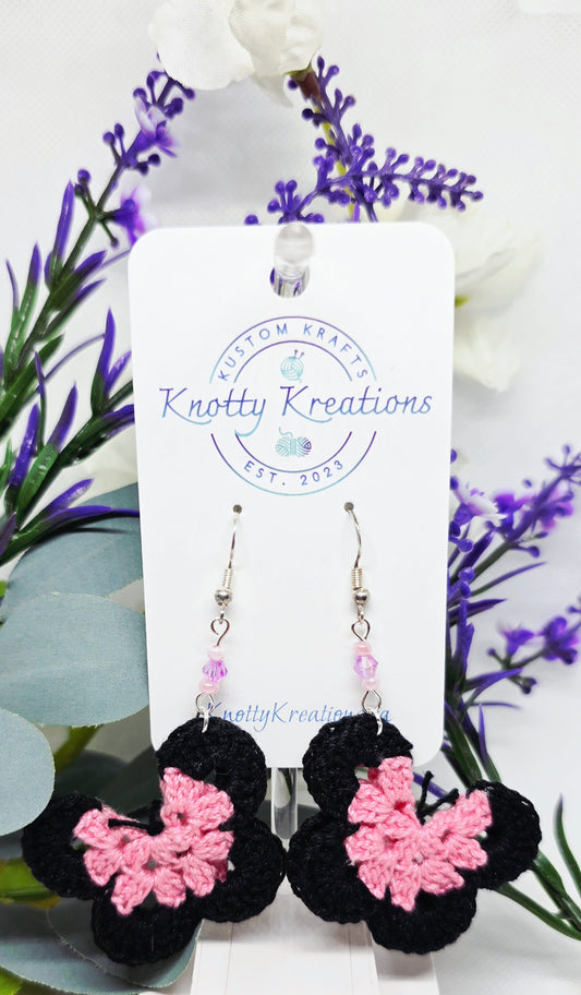 Crochet Butterfly Earrings